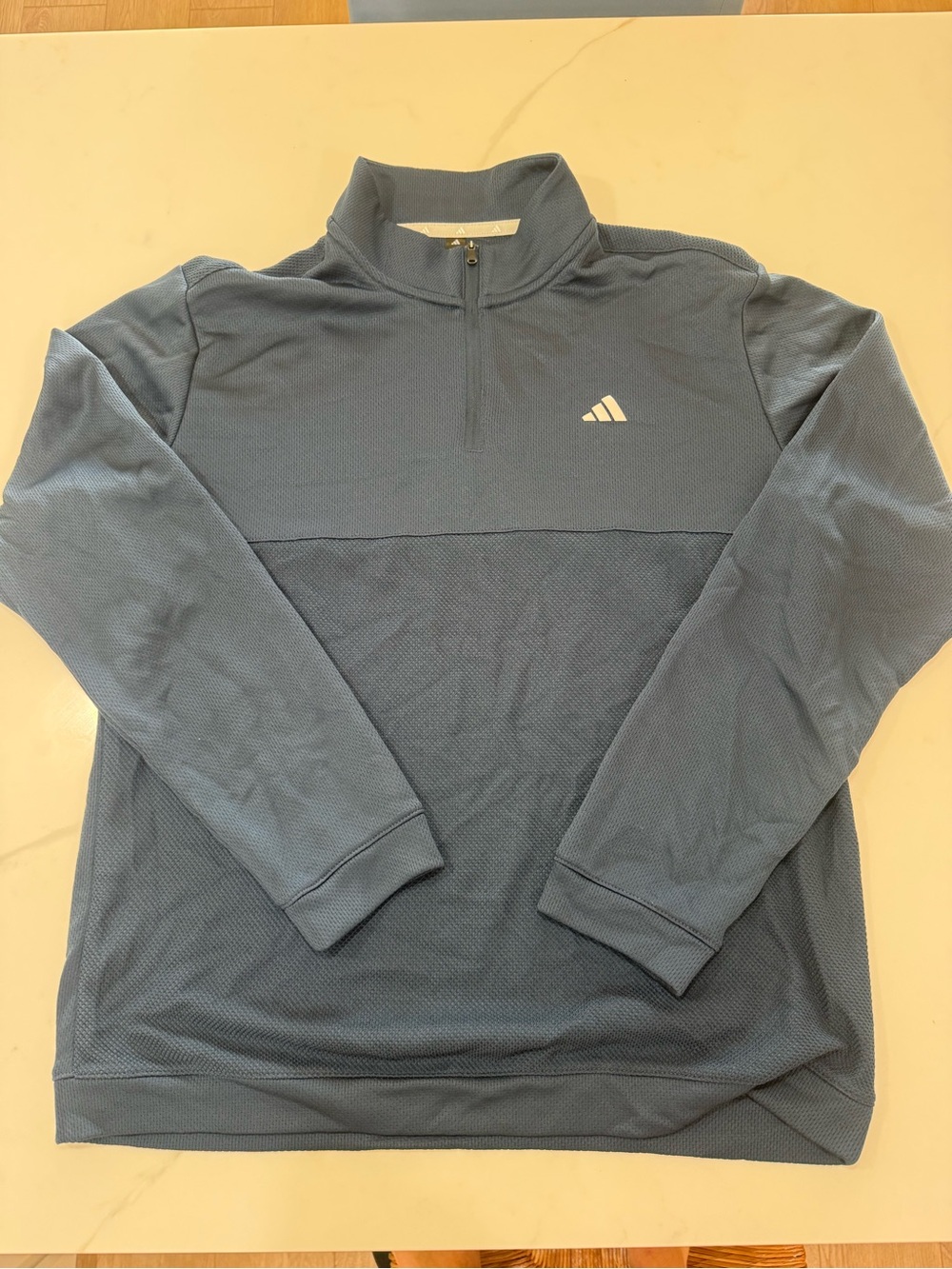 adidas Men's Slate Blue Quarter-Zip Pullover